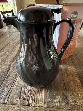 Black Ceramic Pitcher with Lid